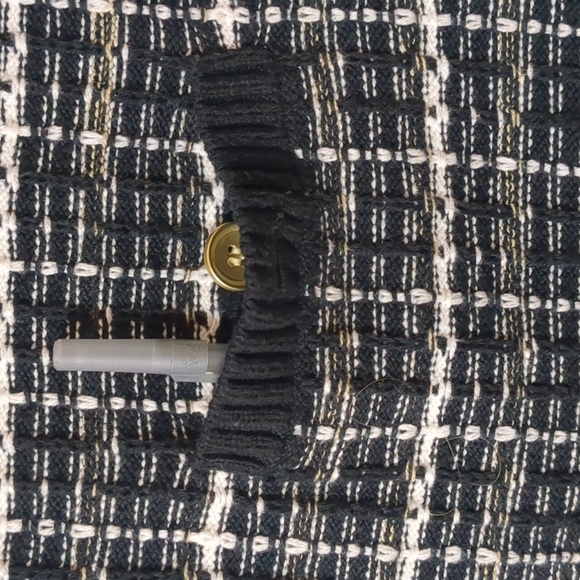 J Crew Factory Tweed Lady Cardigan Black & white Size Small - Picture 7 of 8